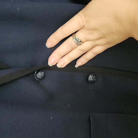 Gap Academy Blazer Two Button Navy Blue Dark Academic Career Professional - Picture 5 of 11